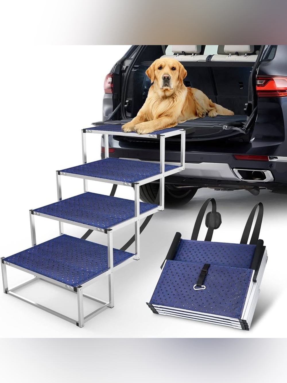 Extra Wide Dog Car Stairs for Large Dogs